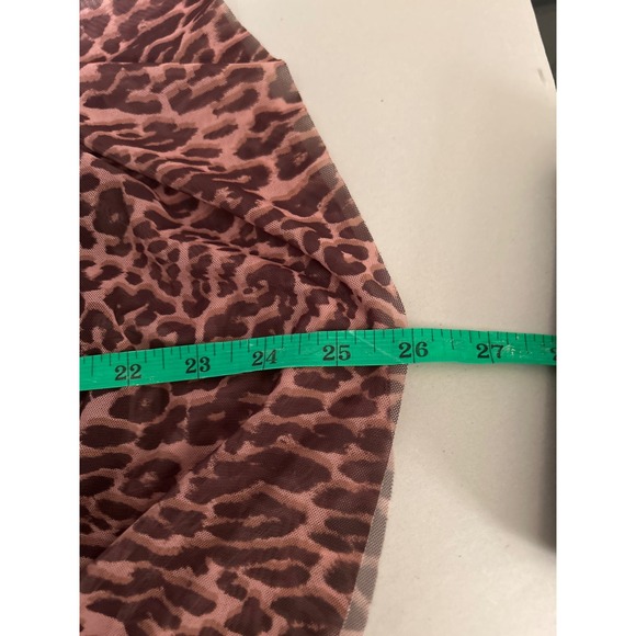 & Other Stories Mesh Leopard Print Drape Detail Sleeveless Top Women M - Picture 6 of 7